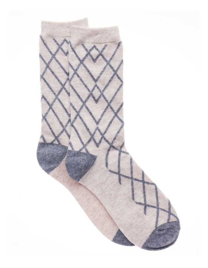 Fluffy Yarn Crew Socks 2 Packs in White Alyssum