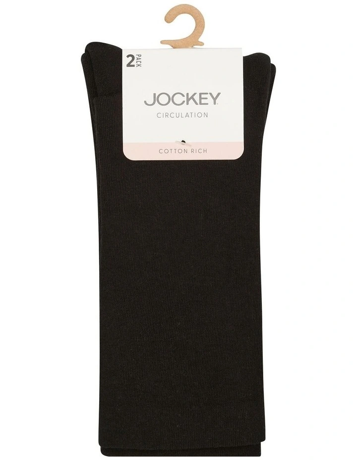 Circulation Crew Socks 2 Pack in Black image 1