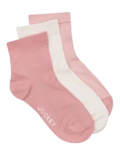Comfort Classics Anklet Socks 3 Pack in Multi