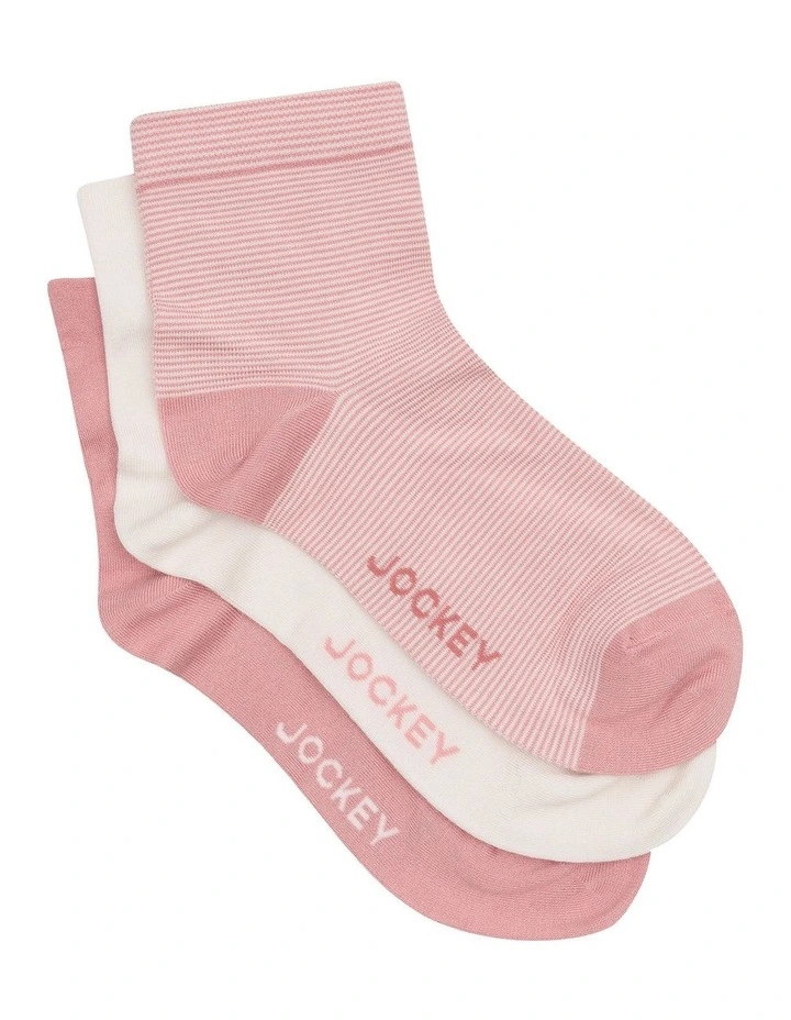 Comfort Classics Anklet Socks 3 Pack in Multi image 2