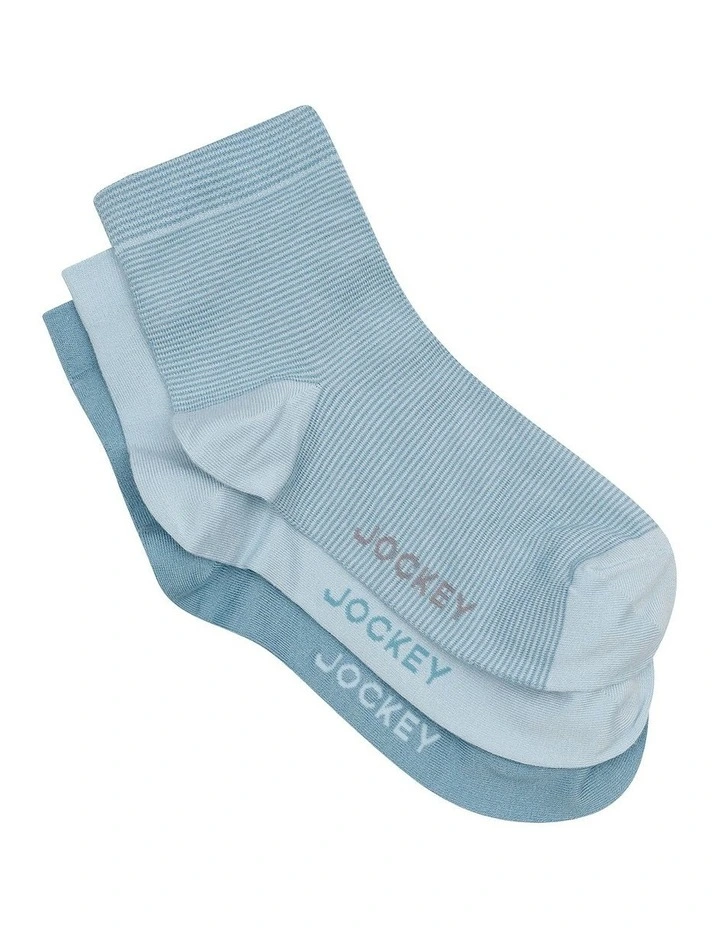 Comfort Classics Anklet Socks 3 Pack in Multi image 1