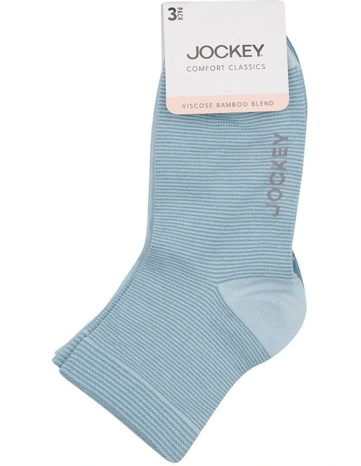 Comfort Classics Anklet Socks 3 Pack in Multi image 3