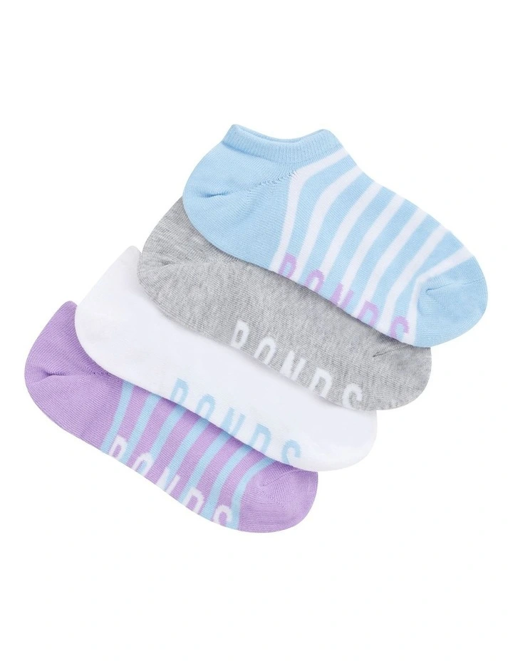 Womens Pattern No Show Socks 4 Pack in Pack 37 image 2