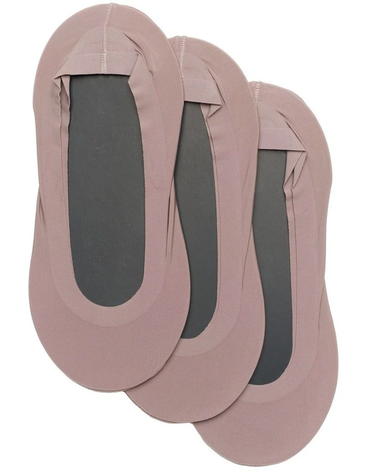 Laser Cut Footlets Socks 3 Pack in Cocoa image 1