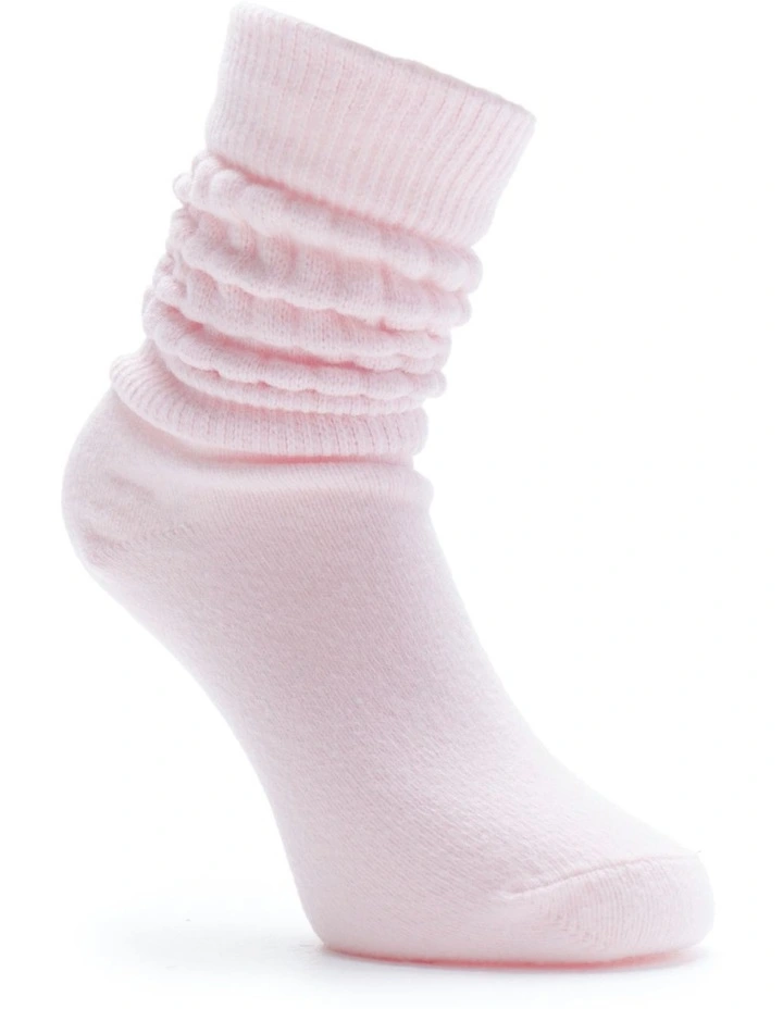 Slouch Socks 1 Pack in Pale Pink image 1