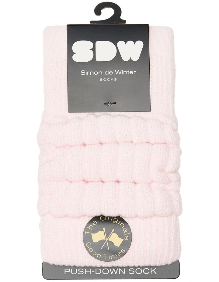 Slouch Socks 1 Pack in Pale Pink image 2