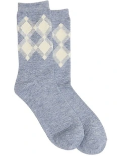 Argle Wool Crew 1 Pack in Royal Shadow Marle