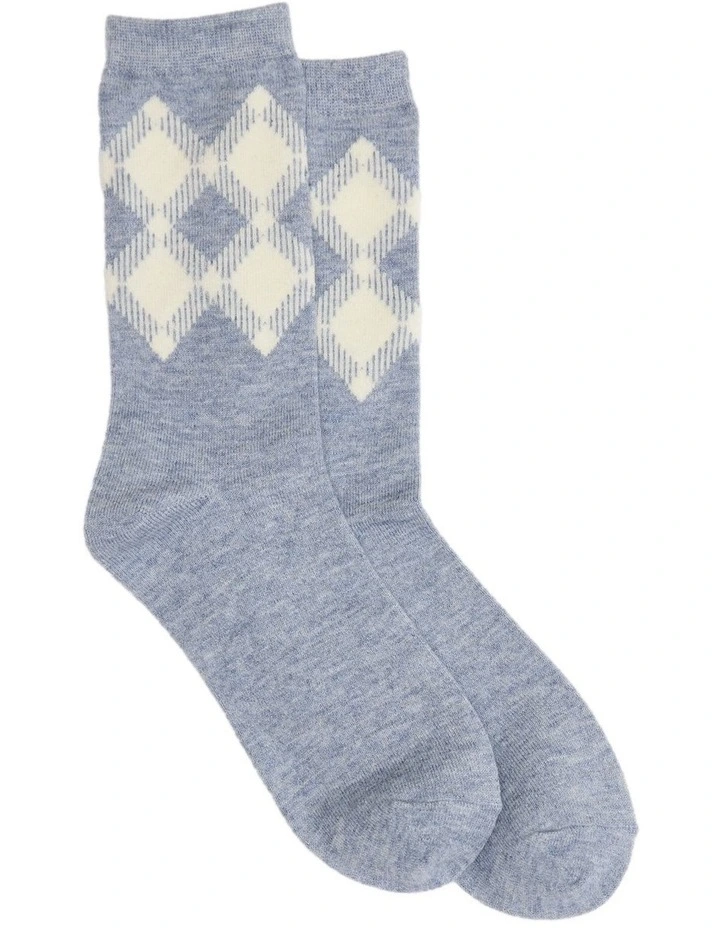 Argle Wool Crew 1 Pack in Royal Shadow Marle image 1