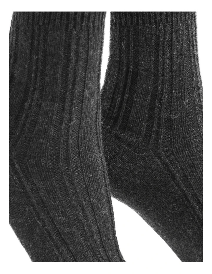 Angelina Cable Crew Sock in Shadow image 5