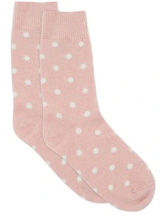 llaria Spot Crew Sock in Rosette