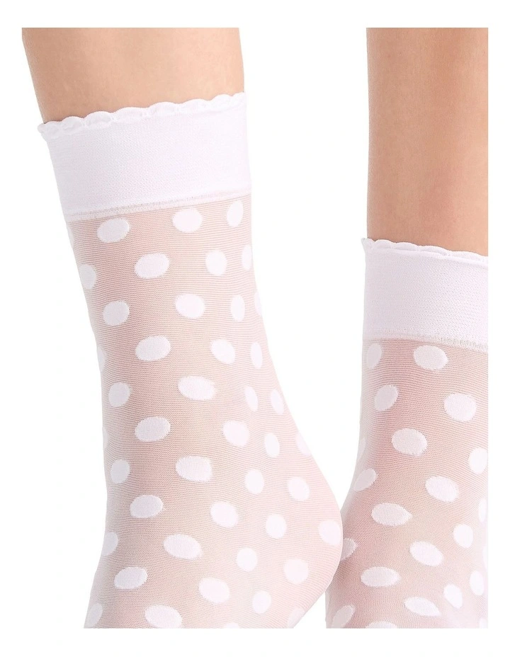 Polka Dot Anklet in White image 4