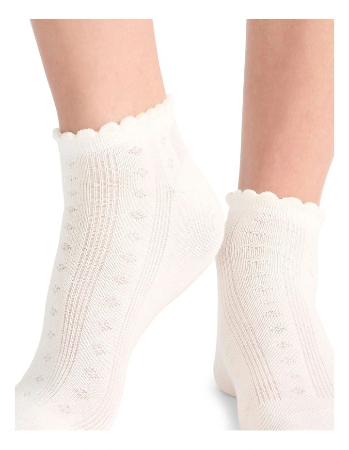 Organic Cotton Blend Low Cut Sock 2 Pack in Black and Buttercream image 7