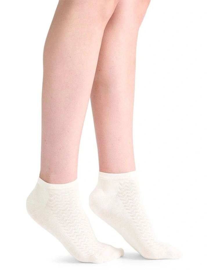 Levante Sienna Low Cut Sock 2 Pack in Bianca and Fawn image 4