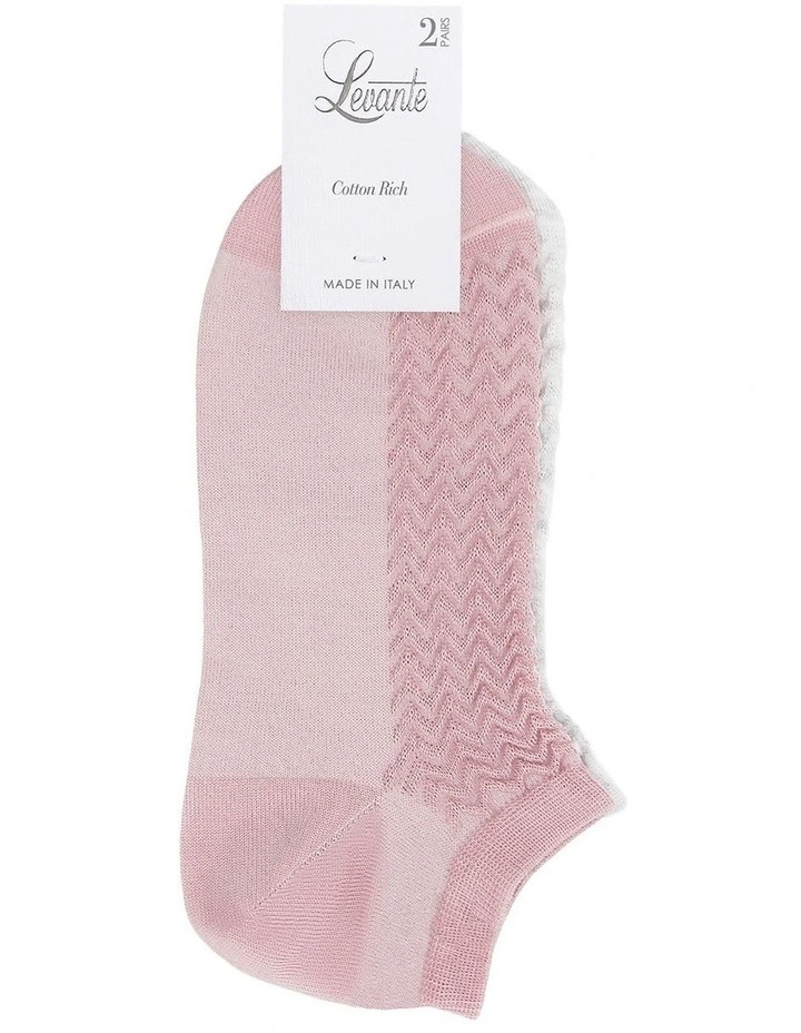 Levante Sienna Low Cut Sock 2 Pack in Tulle and Mist image 2