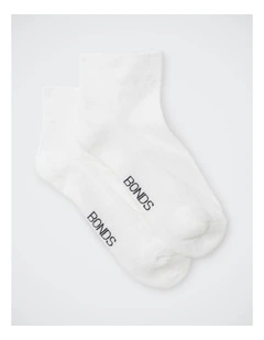 Womens Circulation Anklet Socks 2 Pack in Nu White