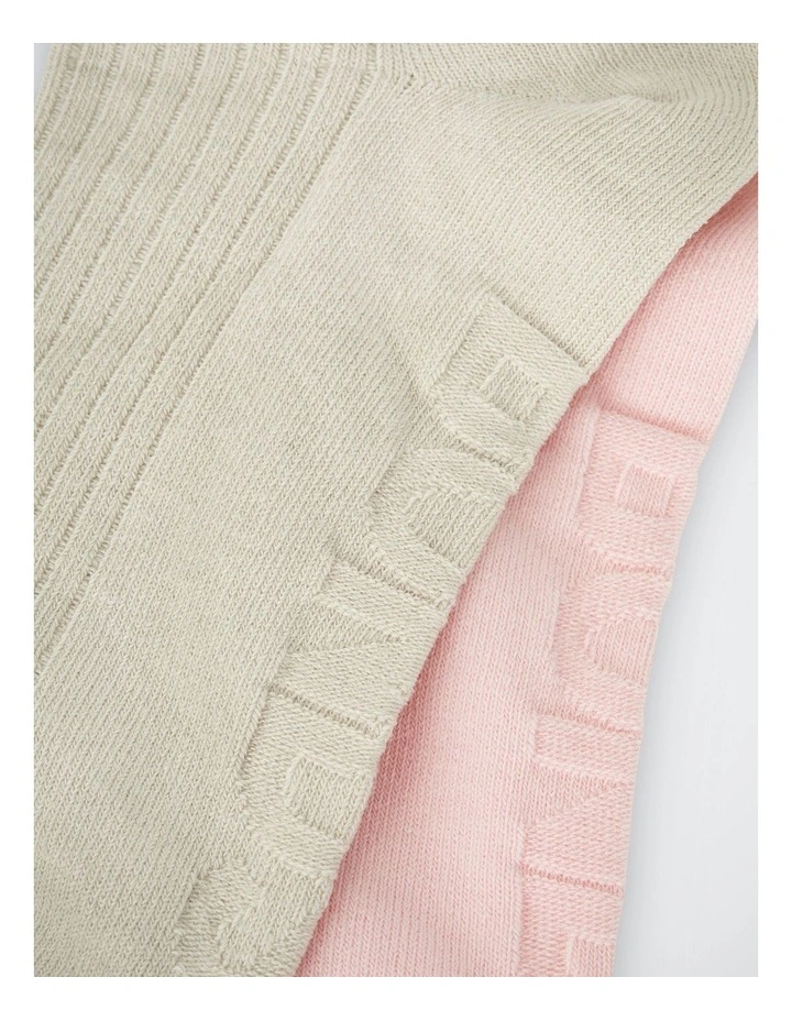 Womens Rib Half Crew Socks 2 Pack in Pack 01 image 3