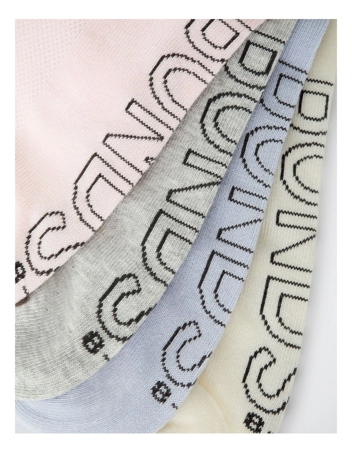Womens Logo Light Half Crew Socks 4 Pack in Pack 02 image 3