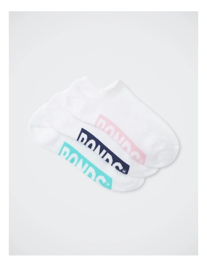Womens Logo Cushioned No Show Socks 3 Pack in Pack 36 image 1
