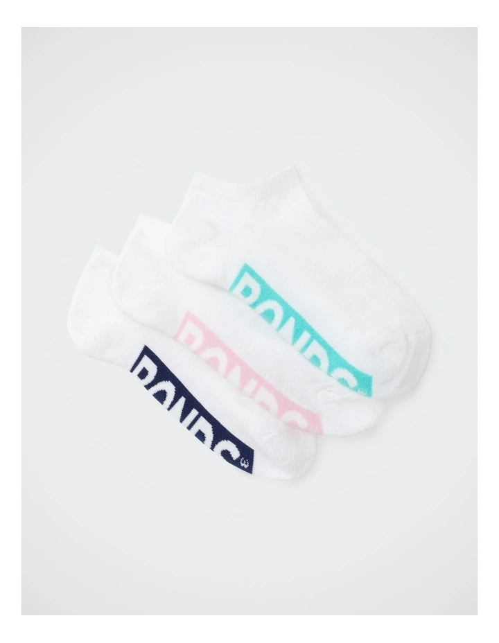 Womens Logo Cushioned Low Cut Socks 3 Pack in Pack 19 image 1