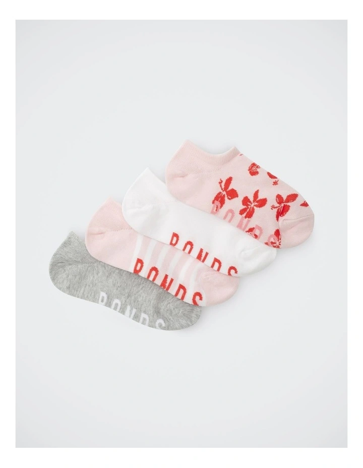 Women's Pattern No Show Socks 4 Pack image 1