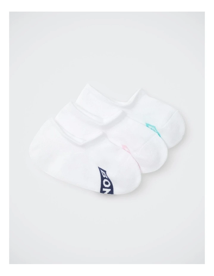Womens Logo Cushioned Sneaker Socks 3 Pack in Pack 23 image 2