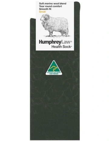 Merino Wool Blend Health Sock 85c in Black