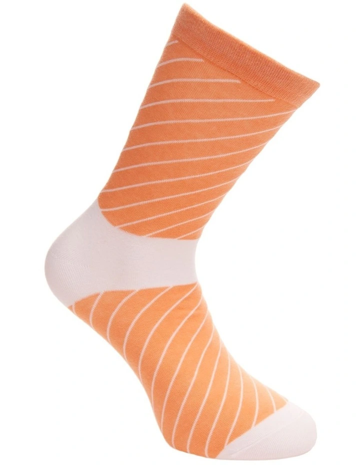 3/4 Crew Length Socks in Sushi Print 3 Pack image 3