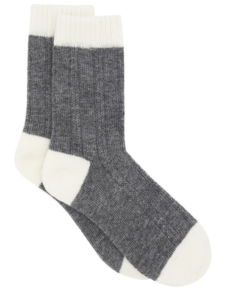 Fluffy Yarn Crew Socks 2 Packs in White Alyssum