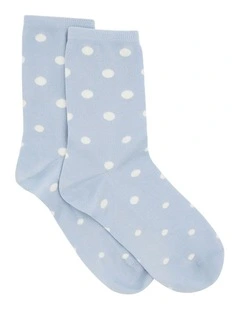 Gigi Spot Crew Sock in Capri