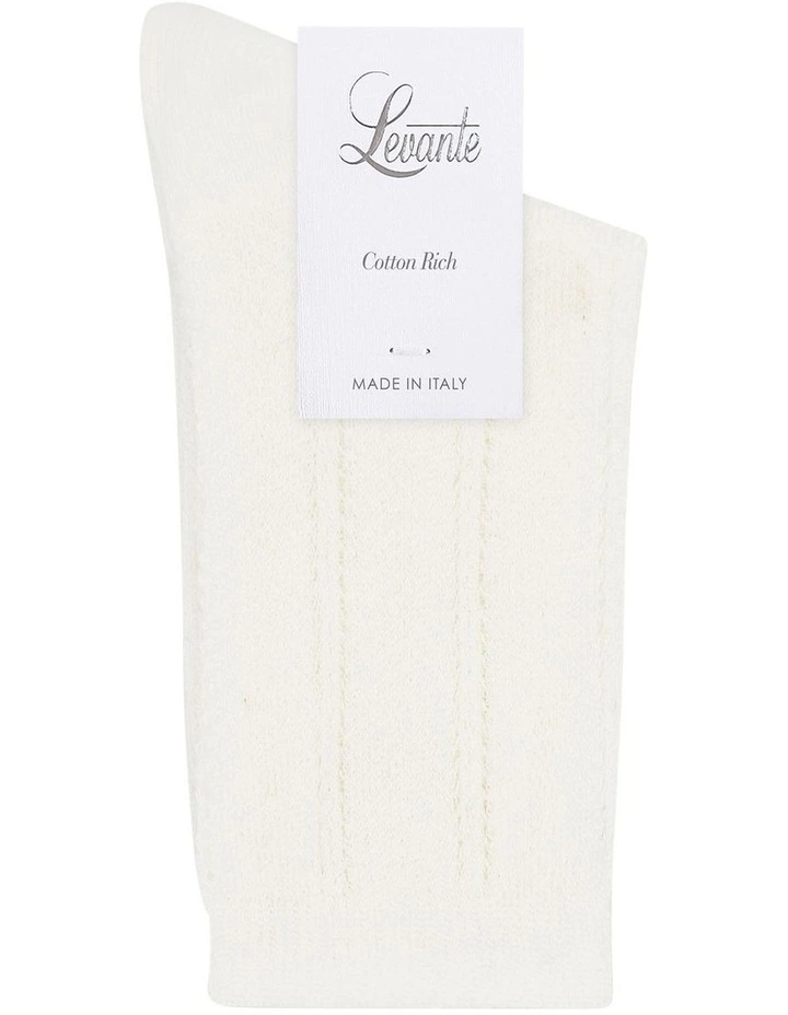 Milena Crew Sock in Bianco image 2