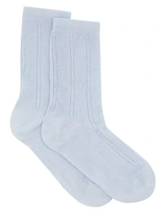 Milena Crew Sock in Blue