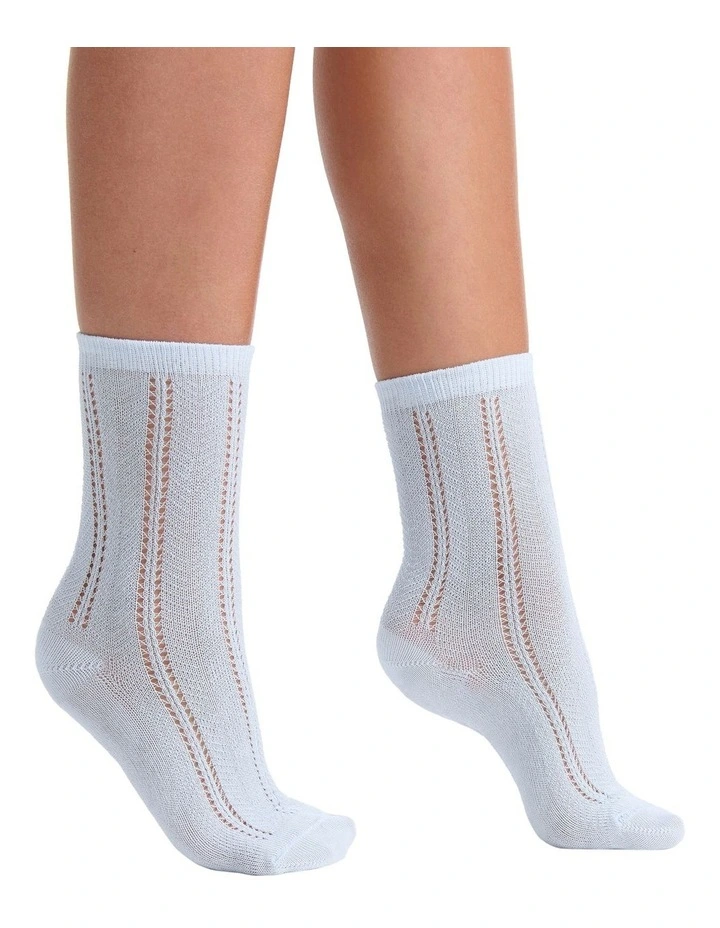 Milena Crew Sock in Blue image 4