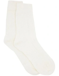 Camella Crew Sock in Cream