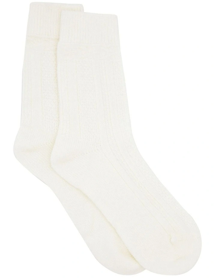 Camella Crew Sock in Cream image 1