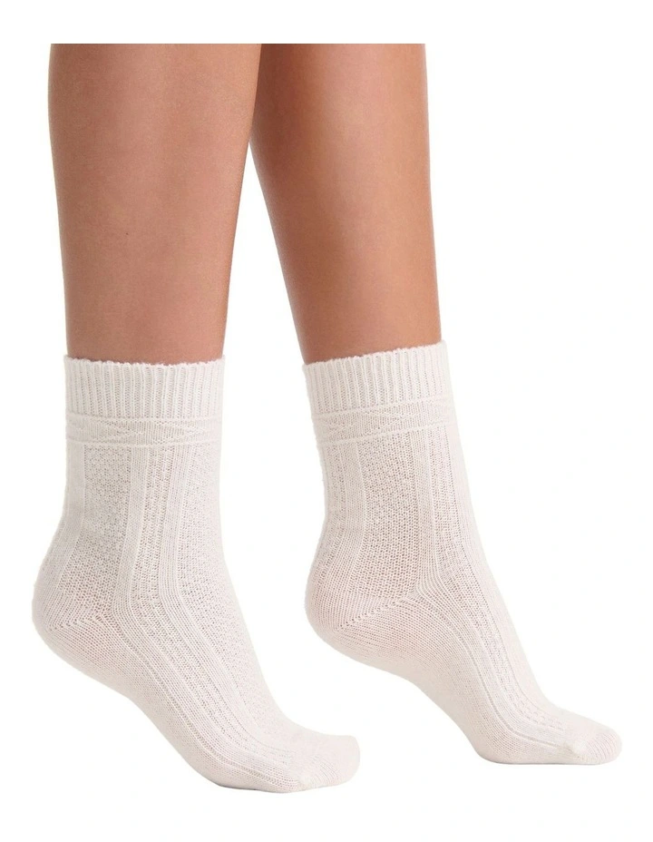 Camella Crew Sock in Cream image 4