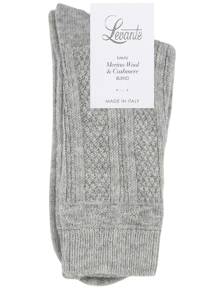 Camella Crew Sock in Grey Marle image 2