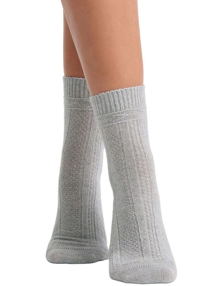 Camella Crew Sock in Grey Marle image 3