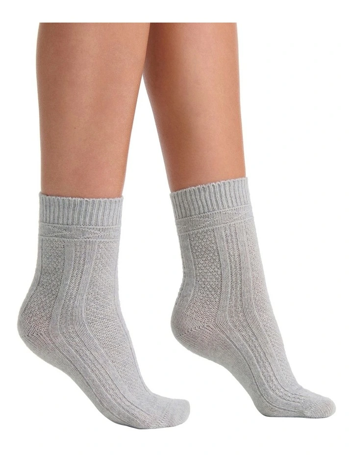 Camella Crew Sock in Grey Marle image 4
