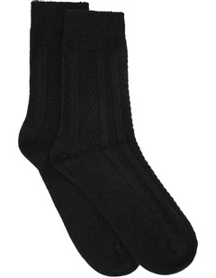 Camella Crew Sock in Nero