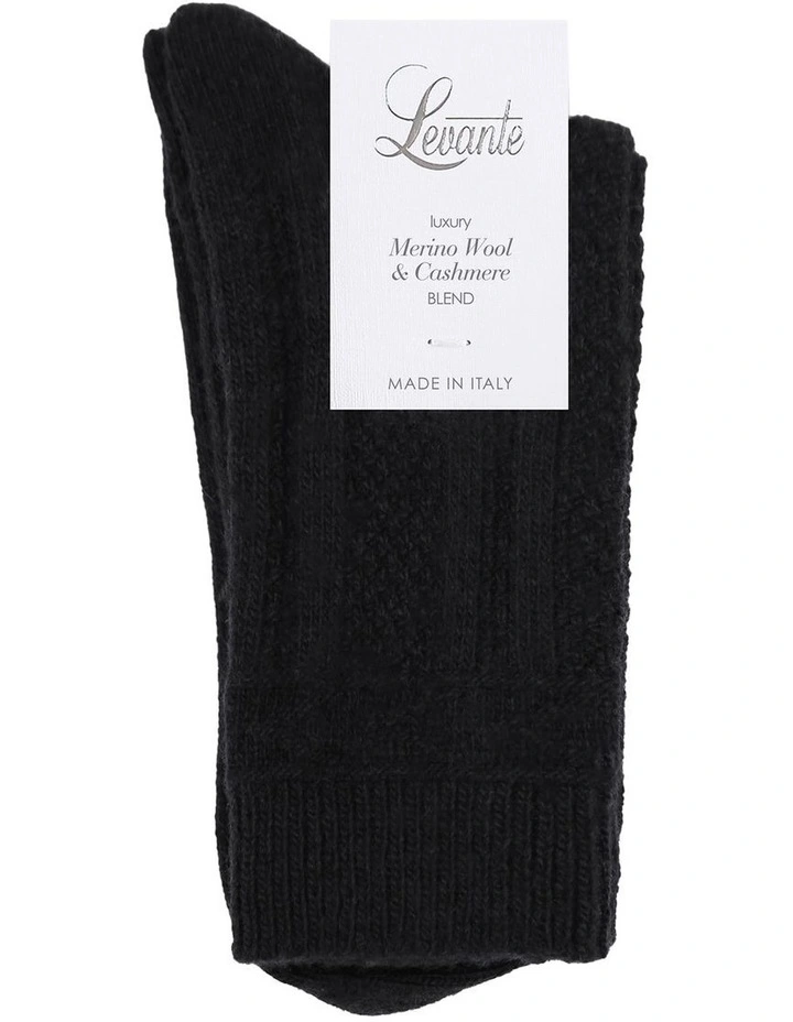 Camella Crew Sock in Nero image 2