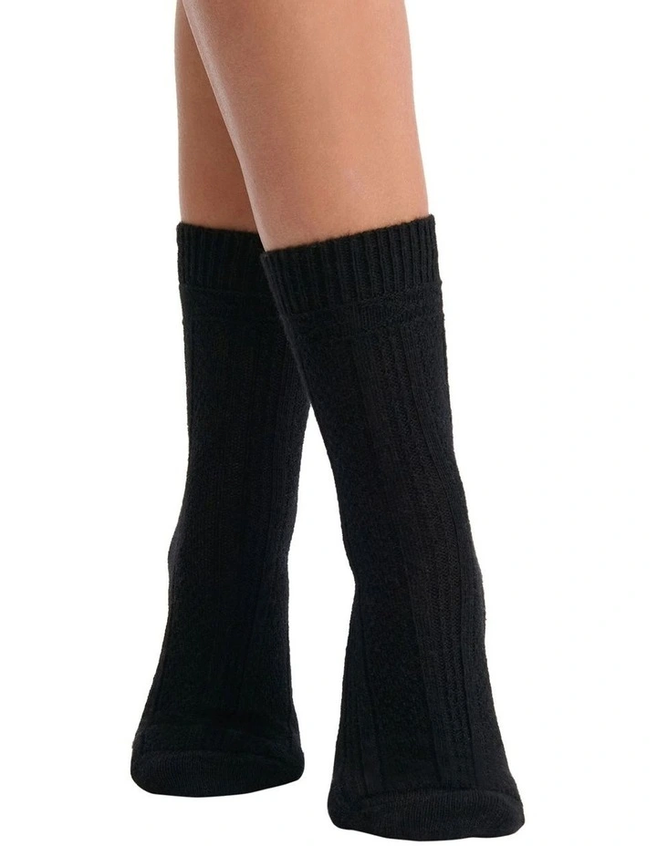 Camella Crew Sock in Nero image 3