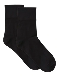 Micromodal Comfort Top Sock in Nero