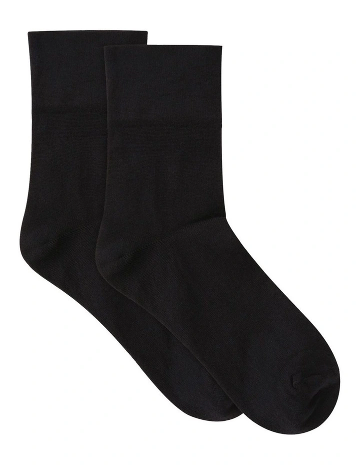Micromodal Comfort Top Sock in Nero image 1