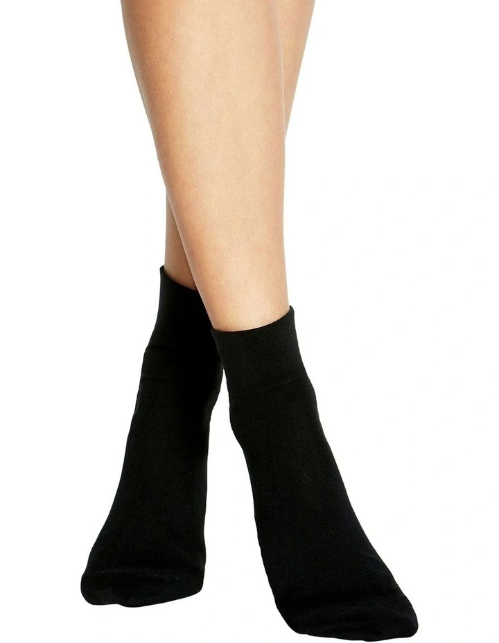 Micromodal Comfort Top Sock in Nero image 3