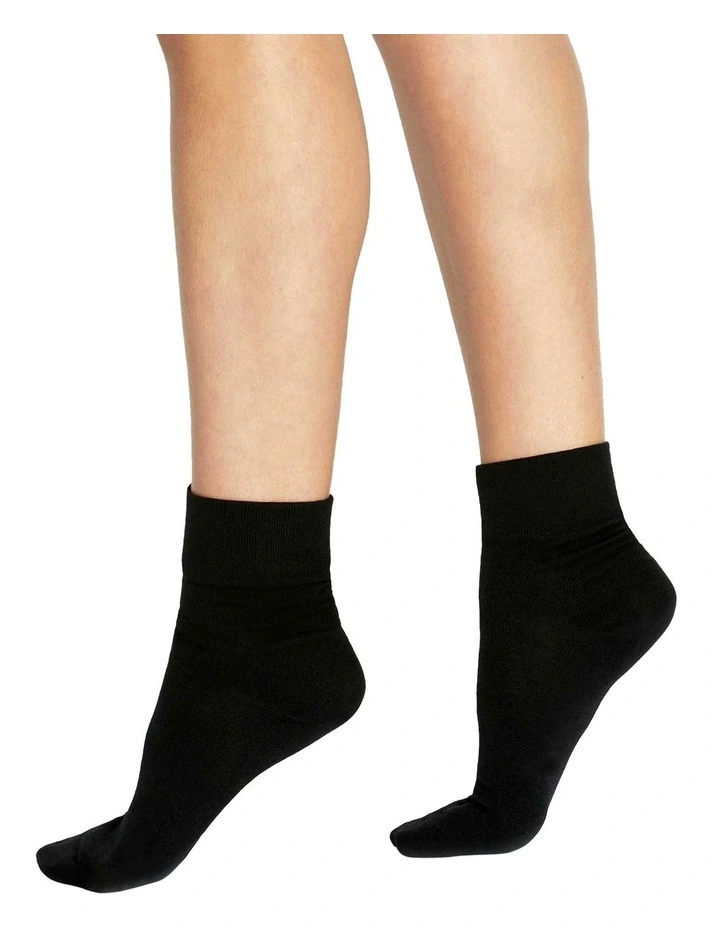 Micromodal Comfort Top Sock in Nero image 4