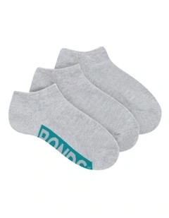 Womens Logo Cushioned Low Cut Socks 3 Pack in Pack 48L