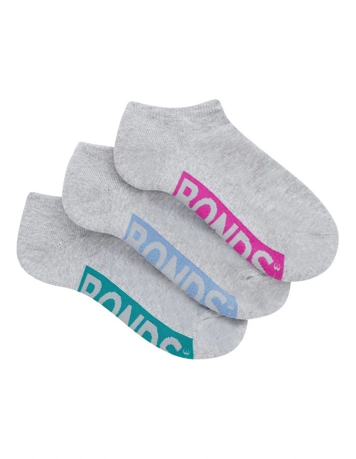 Womens Logo Cushioned Low Cut Socks 3 Pack in Pack 48L image 2