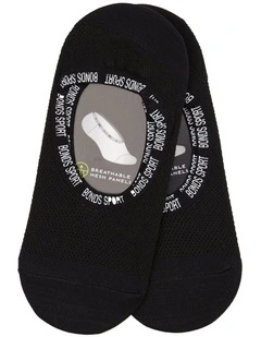 Mesh Footlet 2 Pack in Black
