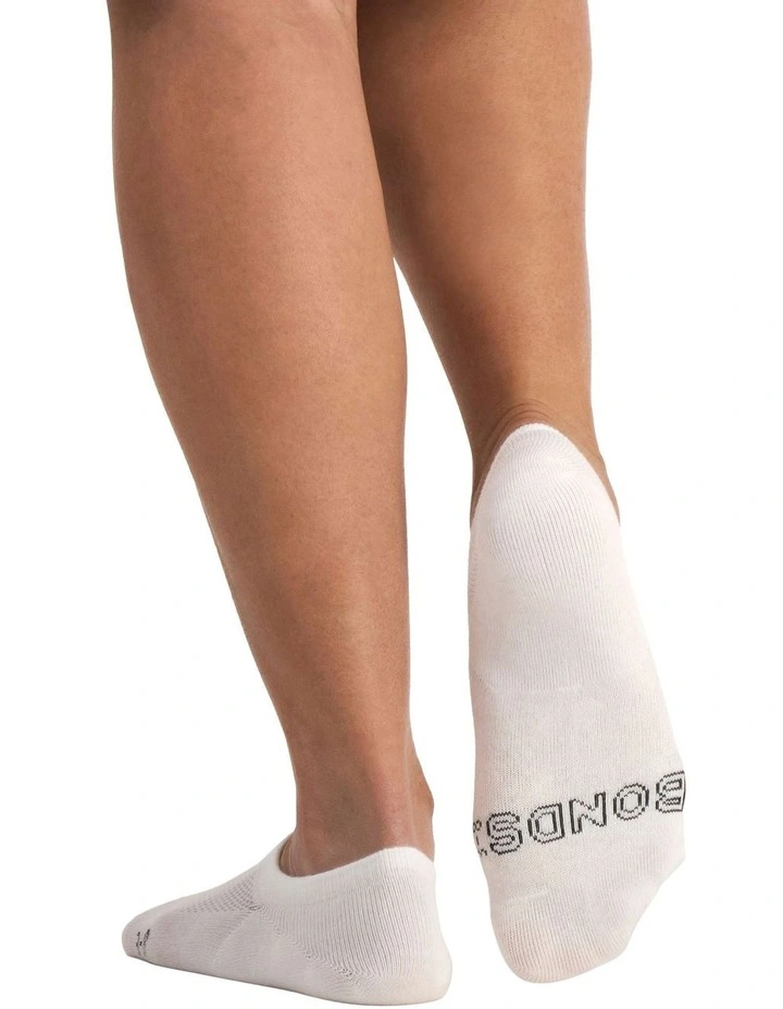 Mesh Footlet Pack Of 2 in White image 4