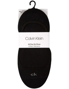 No-Show Sock 2 Pack in Black